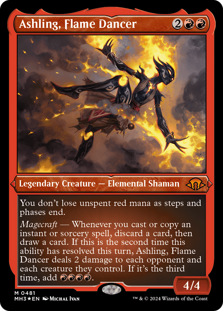 Ashling, Flame Dancer (Foil Etched) [Modern Horizons 3] | The Time Vault CA