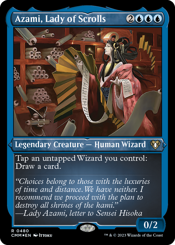 Azami, Lady of Scrolls (Foil Etched) [Commander Masters] | The Time Vault CA