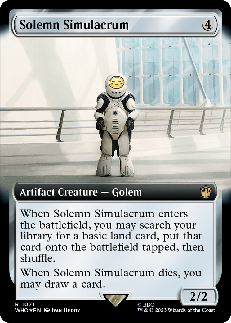 Solemn Simulacrum (Extended Art) (Surge Foil) [Doctor Who] | The Time Vault CA