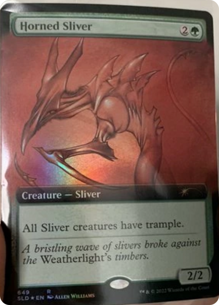 Horned Sliver (Extended Art) [Secret Lair Drop Promos] | The Time Vault CA