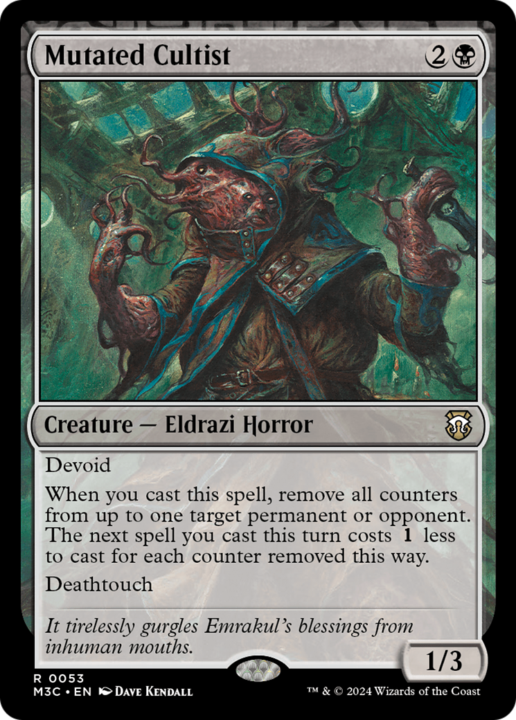 Mutated Cultist (Ripple Foil) [Modern Horizons 3 Commander] | The Time Vault CA