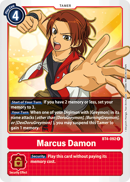 Marcus Damon [BT4-092] [Great Legend] | The Time Vault CA