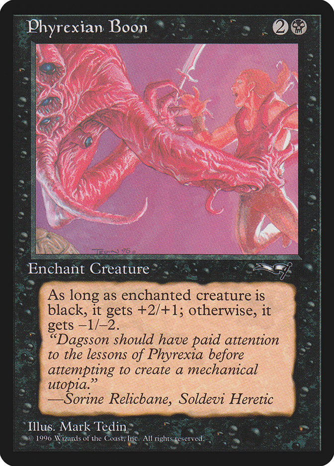 Phyrexian Boon (Person on the Right) [Alliances] | The Time Vault CA