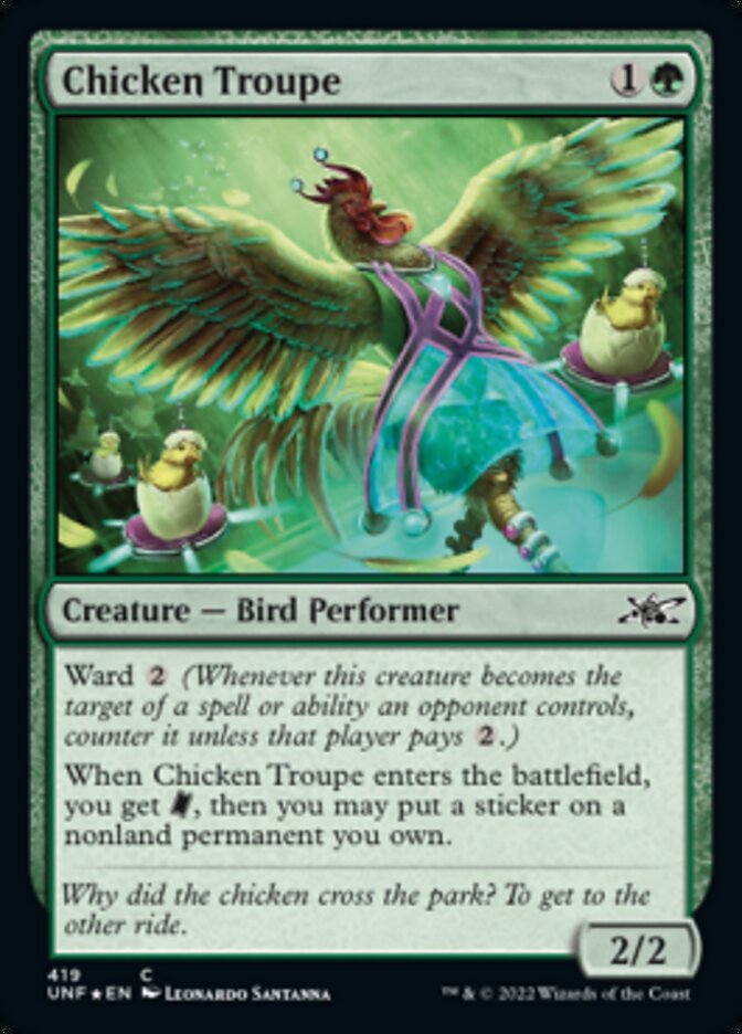 Chicken Troupe (Galaxy Foil) [Unfinity] | The Time Vault CA