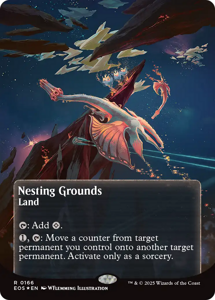 Nesting Grounds (0166) (Borderless) (Galaxy Foil) [Edge of Eternities: Stellar Sights] | The Time Vault CA