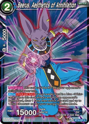 Beerus, Aesthetic of Annihilation (BT16-037) [Realm of the Gods] | The Time Vault CA