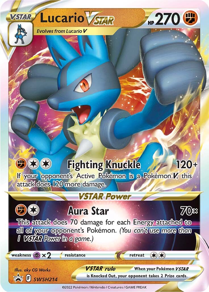 Lucario VSTAR (SWSH214) (Jumbo Card) [Sword & Shield: Black Star Promos] | The Time Vault CA