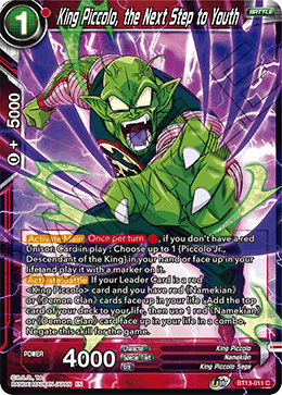 King Piccolo, the Next Step to Youth (Common) (BT13-011) [Supreme Rivalry] | The Time Vault CA