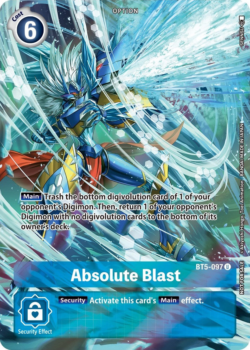 Absolute Blast [BT5-097] (Summer 2022 Dash Pack) [Battle of Omni Promos] | The Time Vault CA