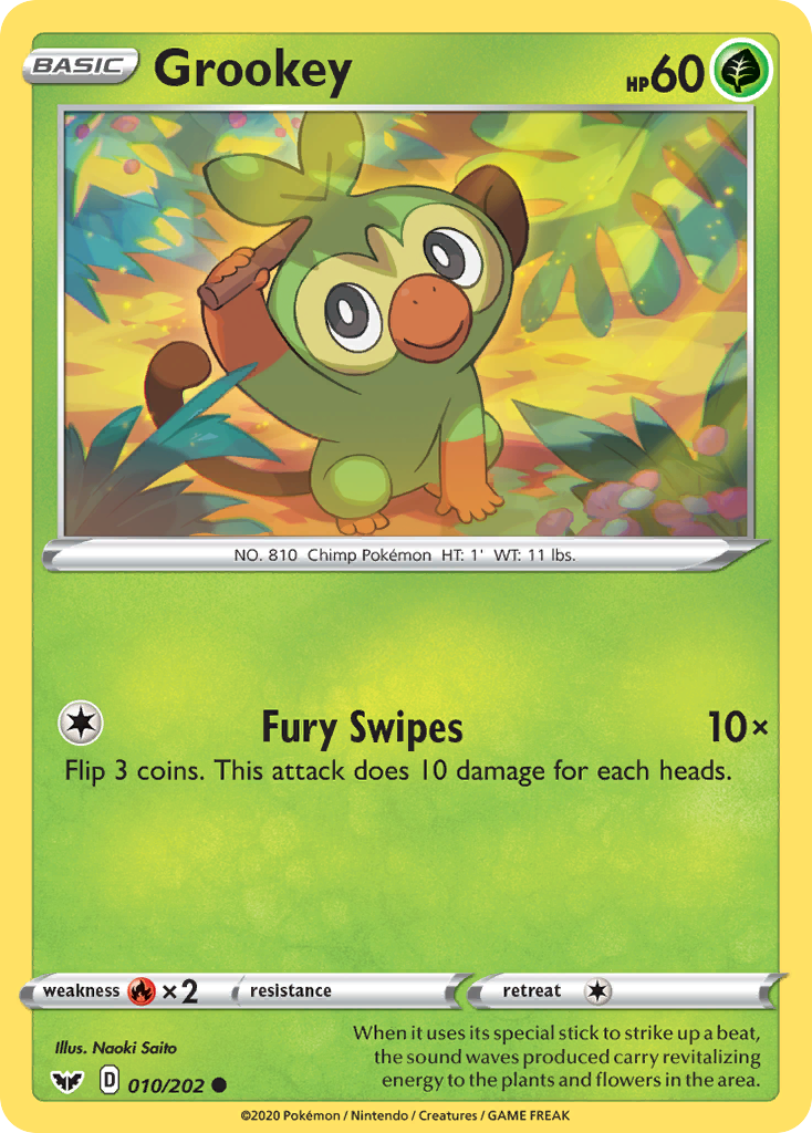 Grookey (010/202) [Sword & Shield: Base Set] | The Time Vault CA