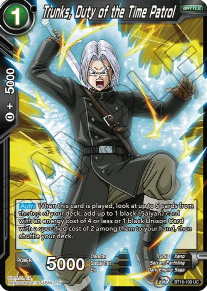 Trunks, Duty of the Time Patrol (BT16-109) [Realm of the Gods] | The Time Vault CA