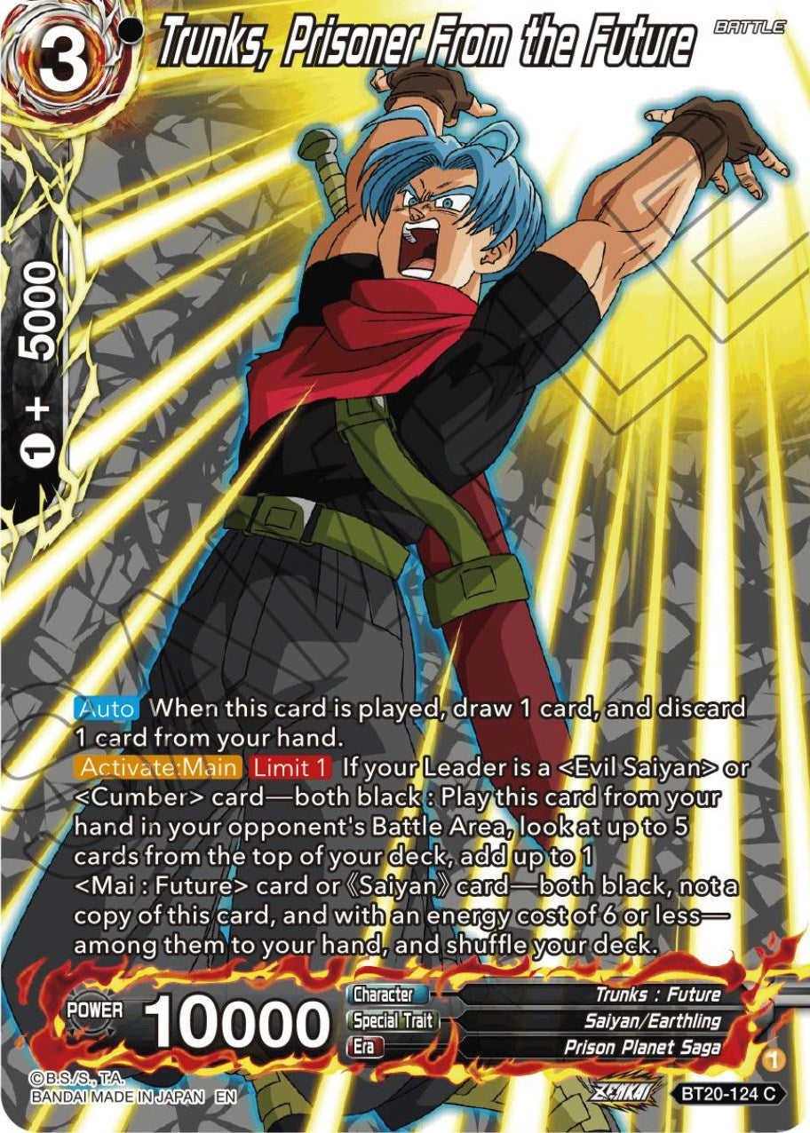 Trunks, Prisoner From the Future (Silver Foil) (BT20-124) [Power Absorbed] | The Time Vault CA