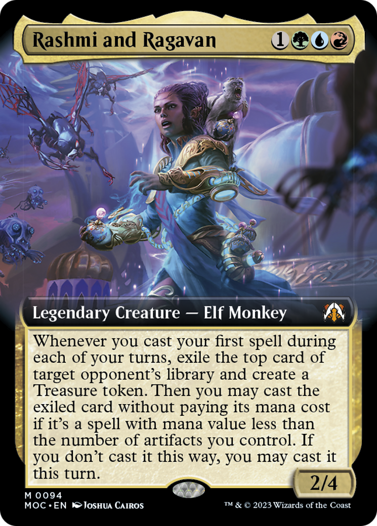 Rashmi and Ragavan (Extended Art) [March of the Machine Commander] | The Time Vault CA