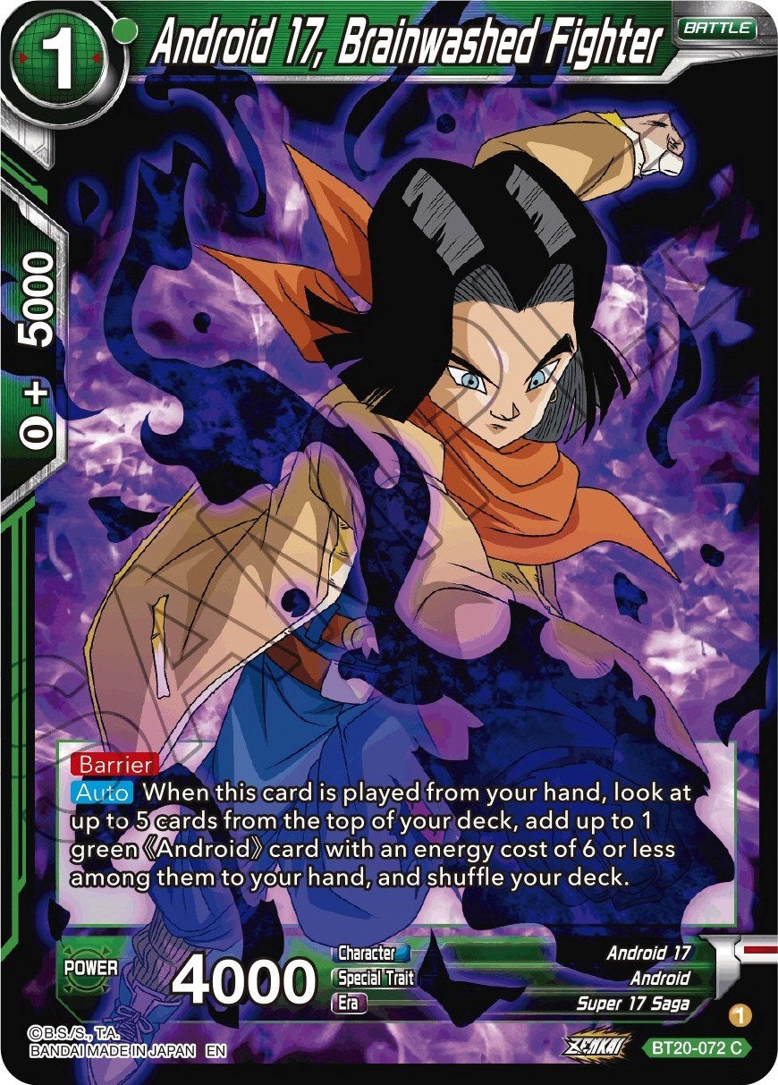Android 17, Brainwashed Fighter (BT20-072) [Power Absorbed] | The Time Vault CA