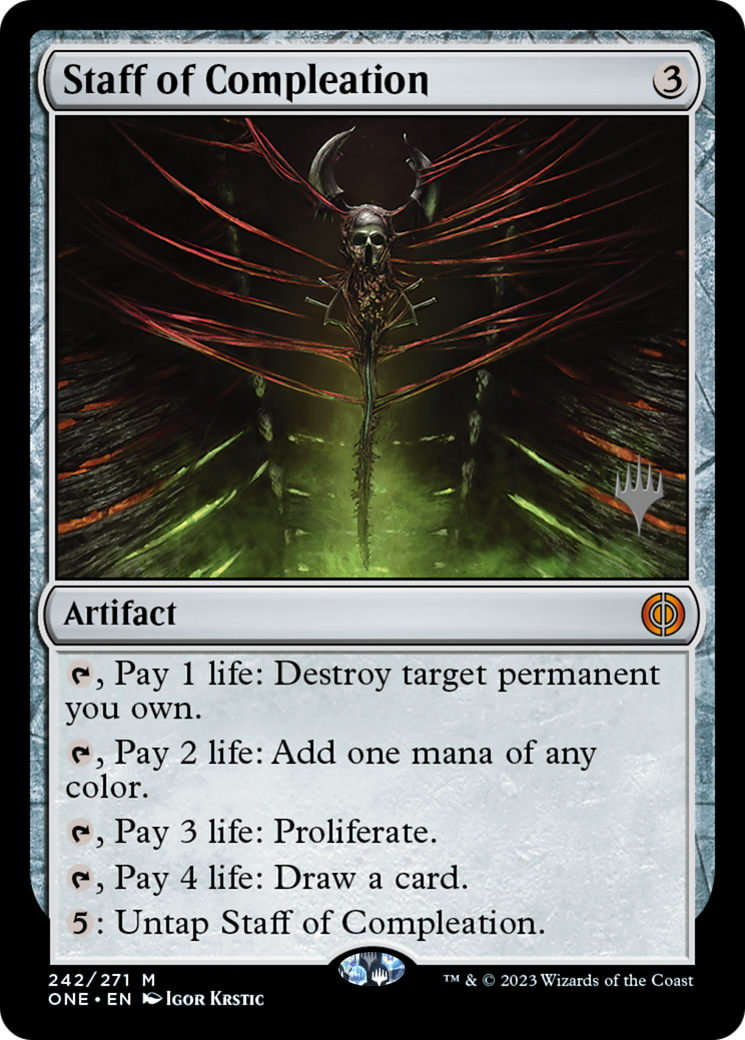 Staff of Compleation (Promo Pack) [Phyrexia: All Will Be One Promos] | The Time Vault CA