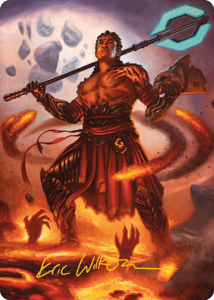 Koth, Fire of Resistance Art Card (Gold-Stamped Signature) [Phyrexia: All Will Be One Art Series] | The Time Vault CA