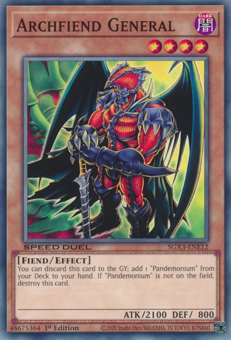 Archfiend General [SGX3-ENE12] Common | The Time Vault CA