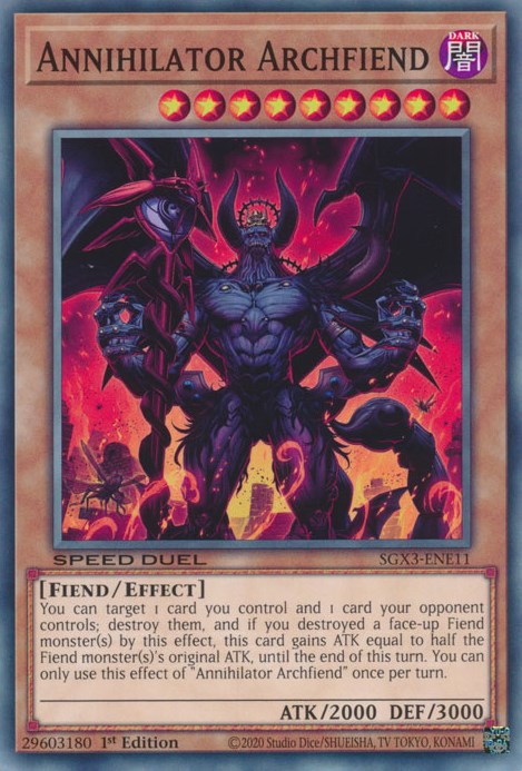 Annihilator Archfiend [SGX3-ENE11] Common | The Time Vault CA