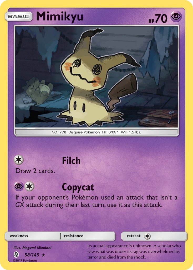 Mimikyu (58/145) (Theme Deck Exclusive) [Sun & Moon: Guardians Rising] | The Time Vault CA