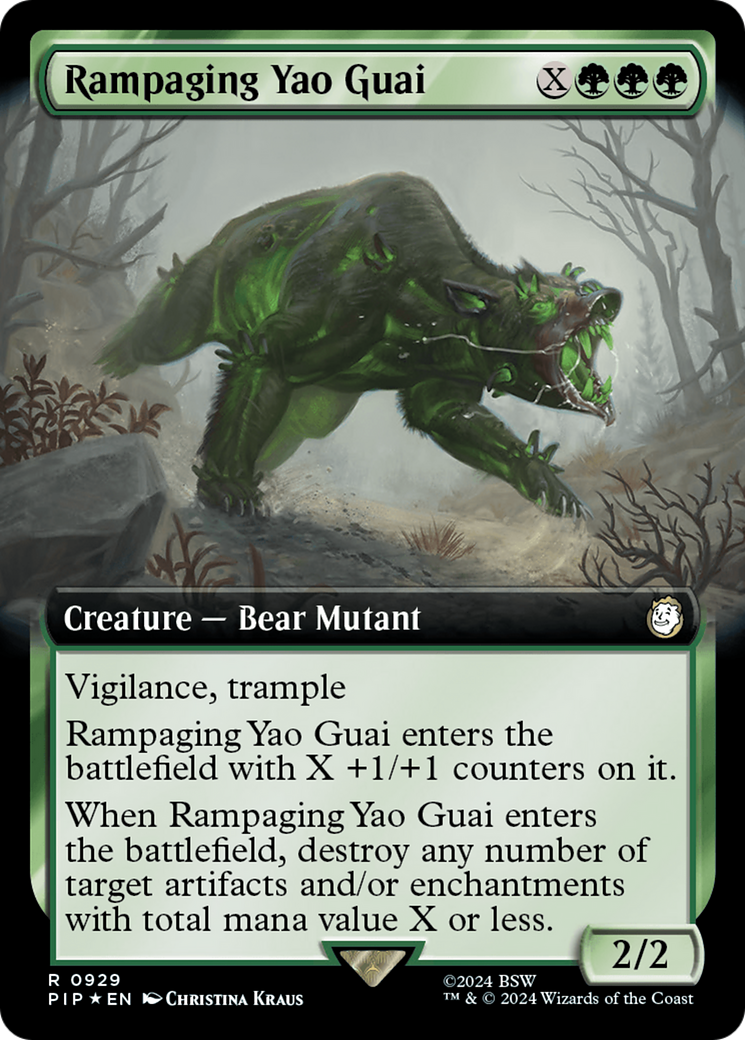 Rampaging Yao Guai (Extended Art) (Surge Foil) [Fallout] | The Time Vault CA