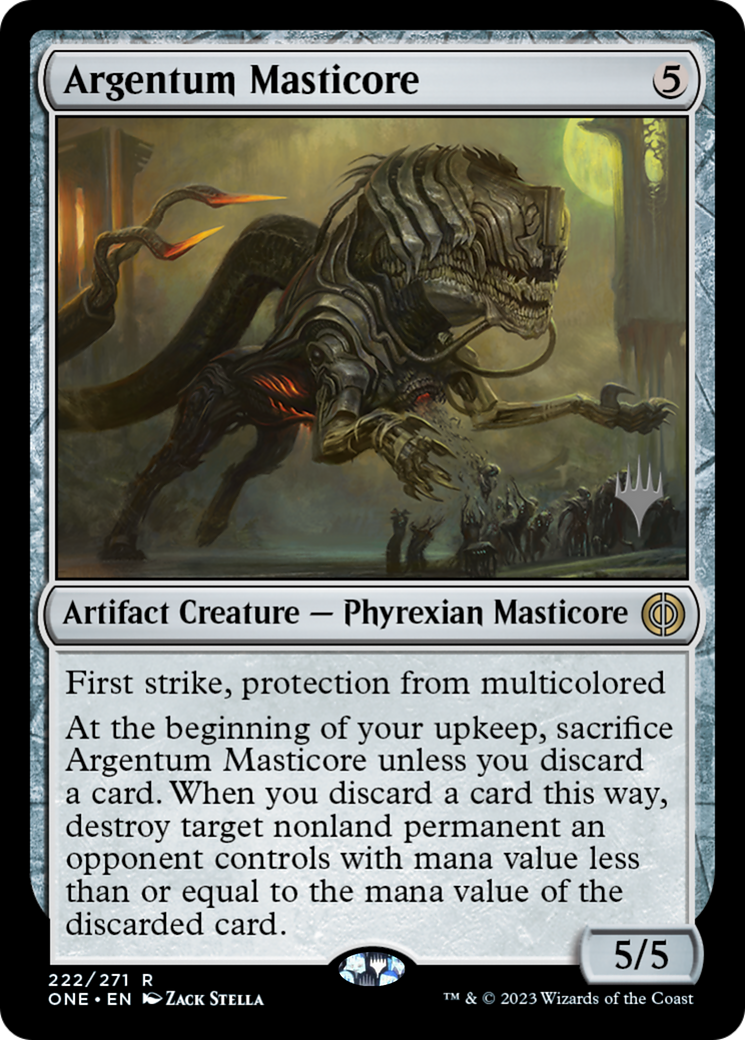 Argentum Masticore (Promo Pack) [Phyrexia: All Will Be One Promos] | The Time Vault CA