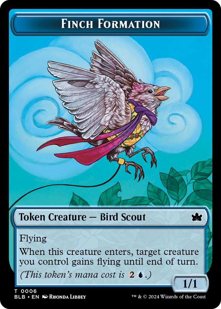 Rabbit // Finch Formation Double-Sided Token [Bloomburrow Tokens] | The Time Vault CA