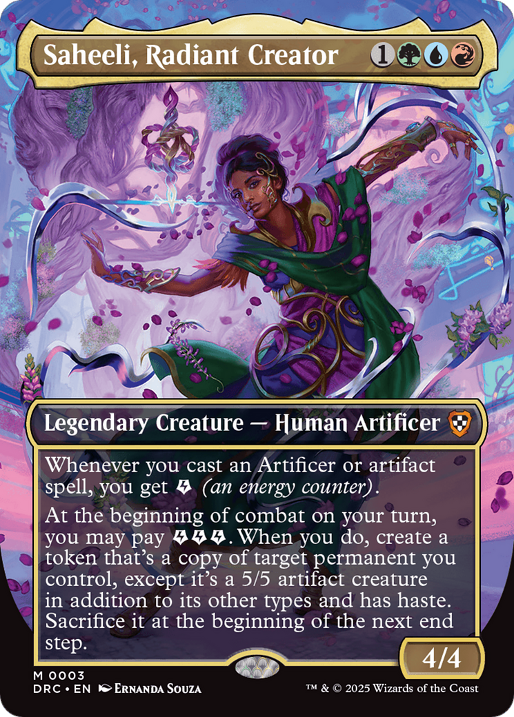 Saheeli, Radiant Creator (Borderless) [Aetherdrift Commander] | The Time Vault CA