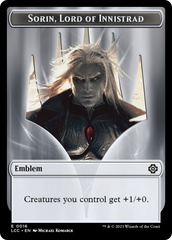 Emblem - Sorin, Lord of Innistrad // Vampire (0004) Double-Sided Token [The Lost Caverns of Ixalan Commander Tokens] | The Time Vault CA