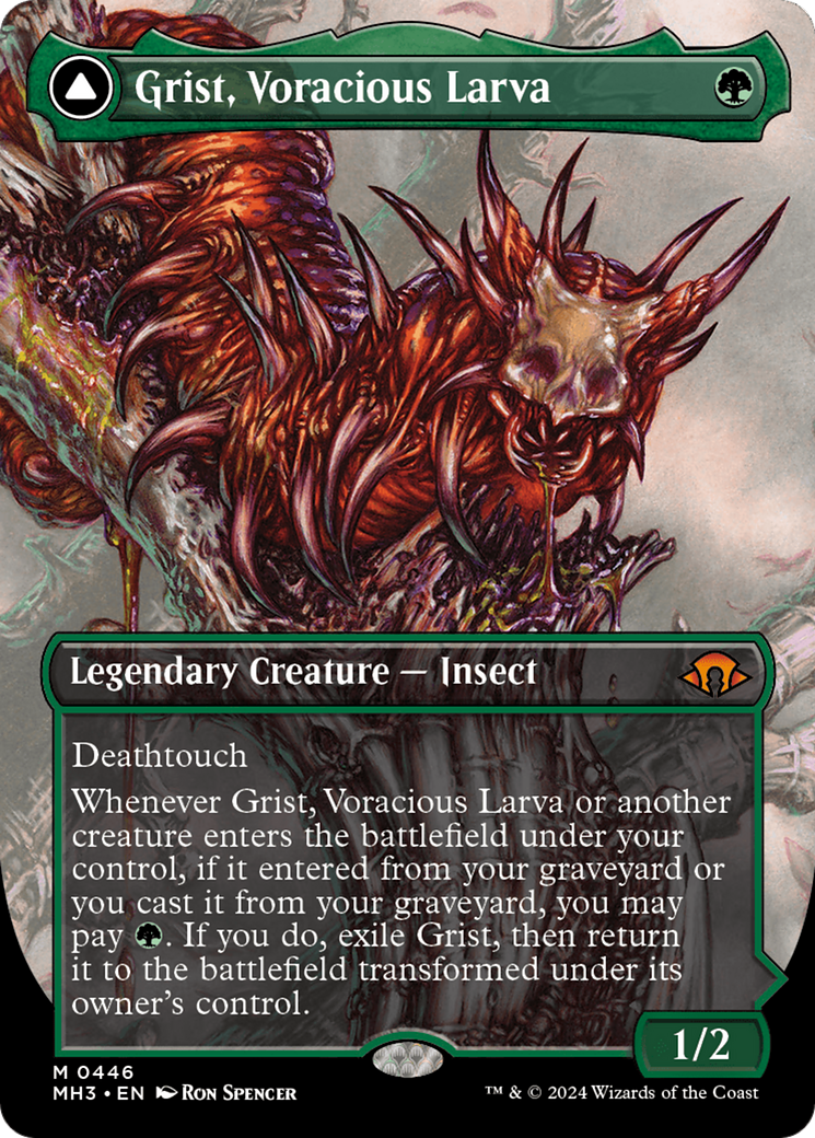 Grist, Voracious Larva // Grist, the Plague Swarm (Borderless) [Modern Horizons 3] | The Time Vault CA