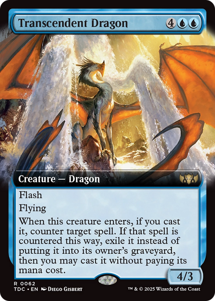 Transcendent Dragon (Extended Art) [Tarkir: Dragonstorm Commander] | The Time Vault CA