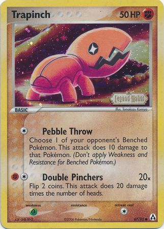 Trapinch (67/92) (Stamped) [EX: Legend Maker] | The Time Vault CA