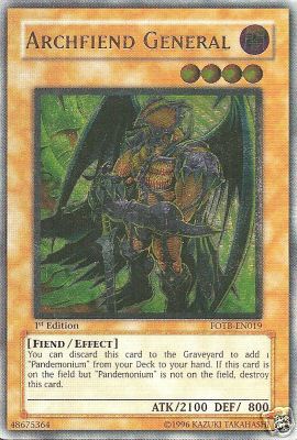 Archfiend General [FOTB-EN019] Ultimate Rare | The Time Vault CA