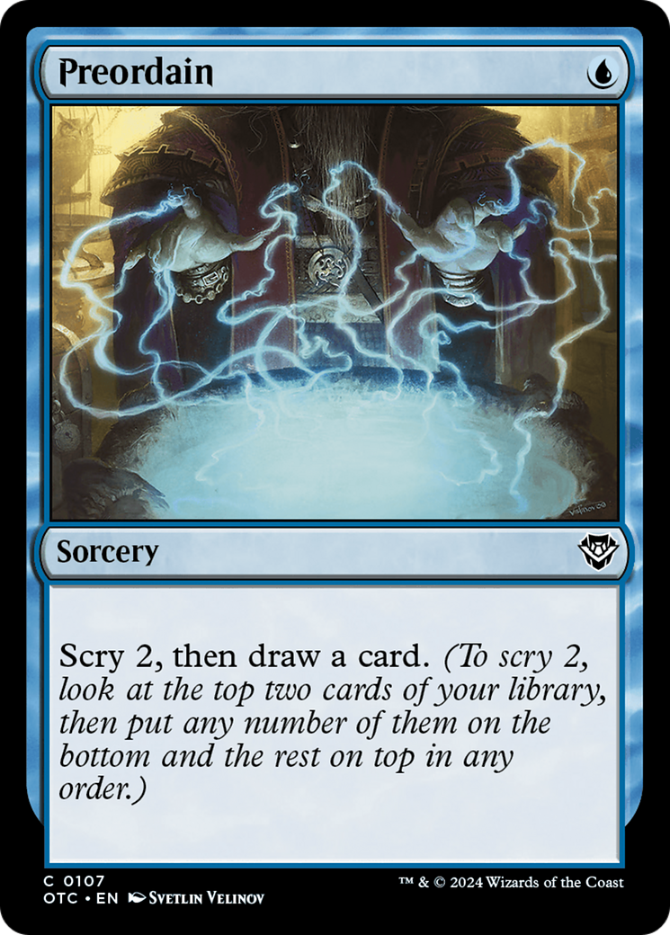 Preordain [Outlaws of Thunder Junction Commander] | The Time Vault CA