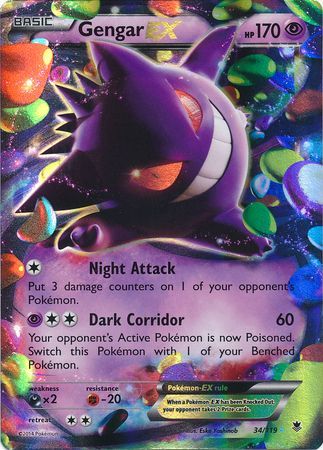 Gengar EX (34/119) (Jumbo Card) [XY: Phantom Forces] | The Time Vault CA