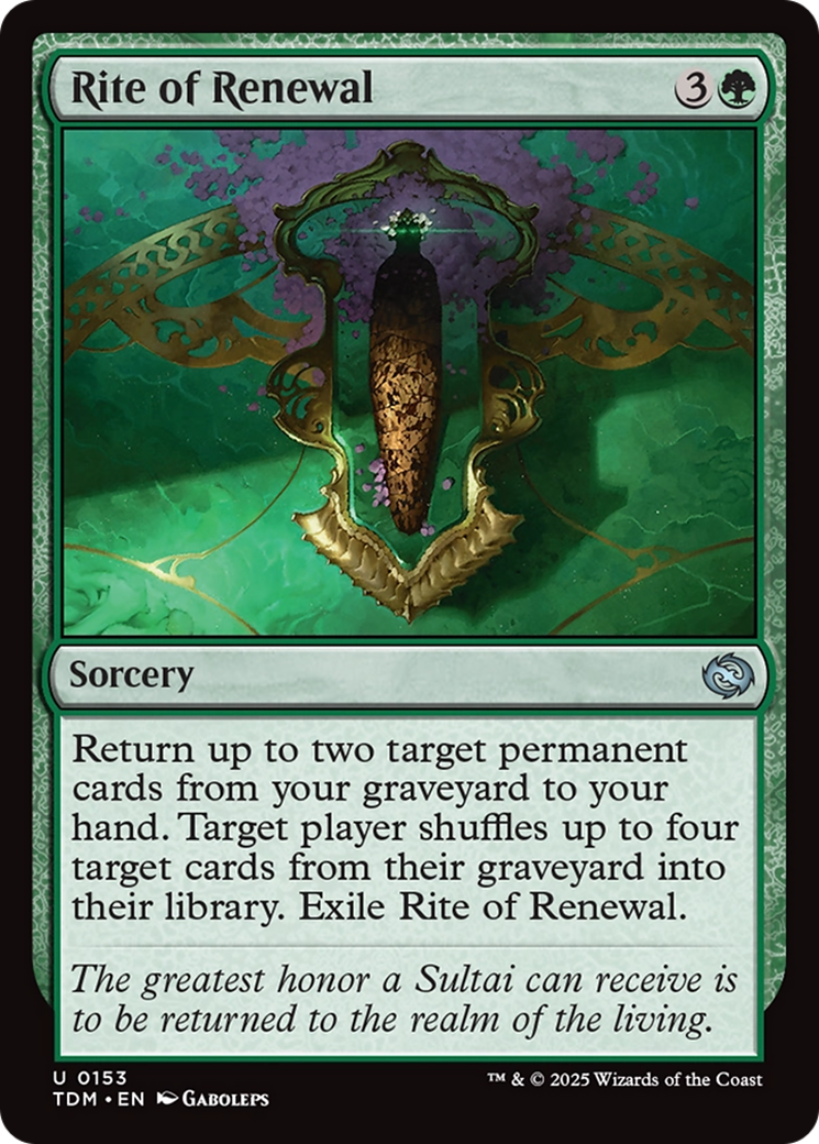 Rite of Renewal [Tarkir: Dragonstorm] | The Time Vault CA