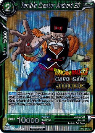 Terrible Creator Android 20 (BT2-093) [Judge Promotion Cards] | The Time Vault CA