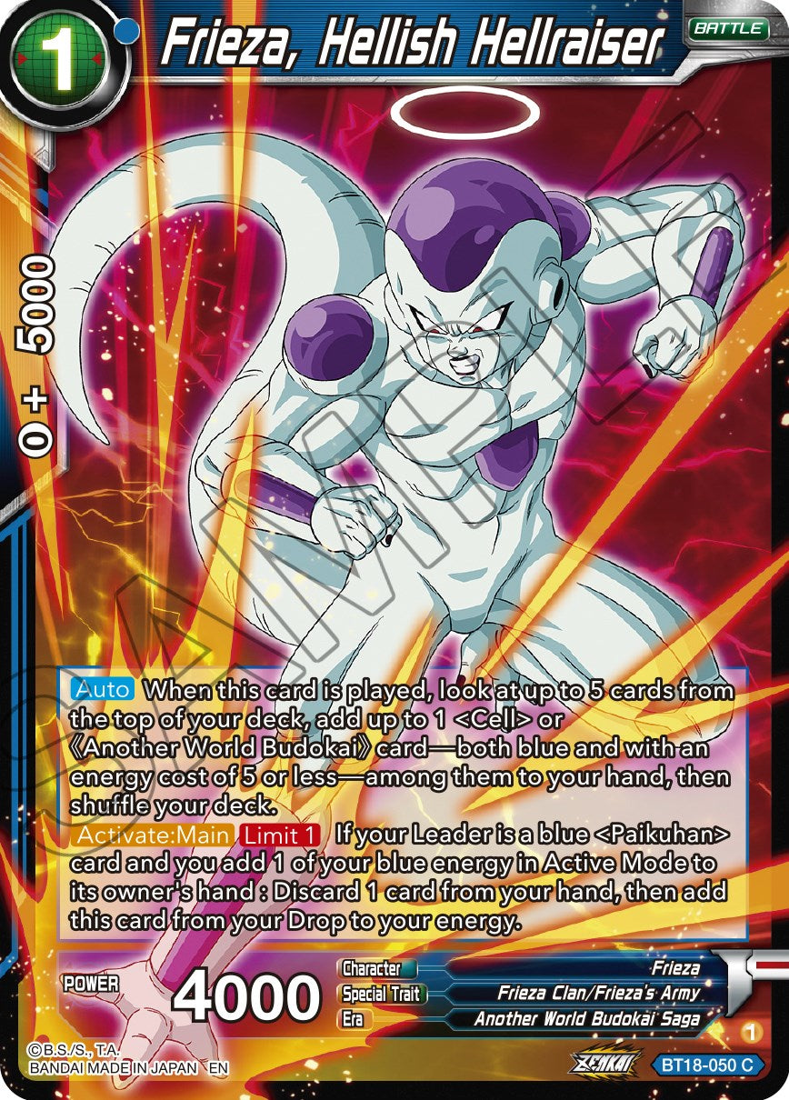 Frieza, Hellish Hellraiser (BT18-050) [Dawn of the Z-Legends] | The Time Vault CA