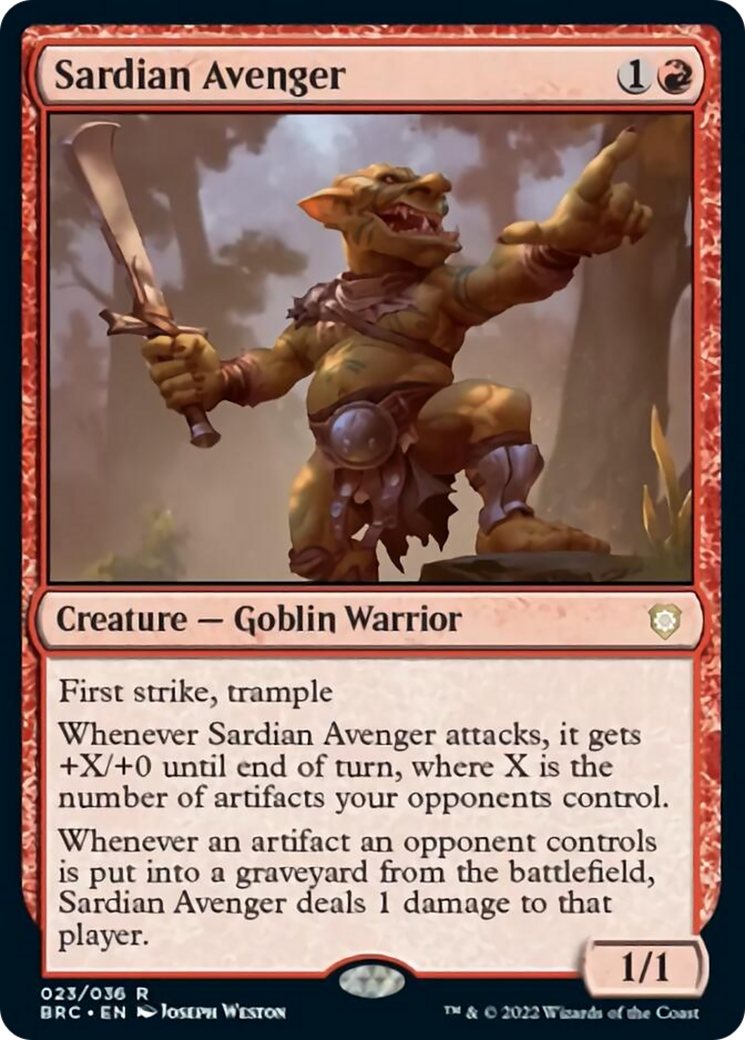 Sardian Avenger [The Brothers' War Commander] | The Time Vault CA