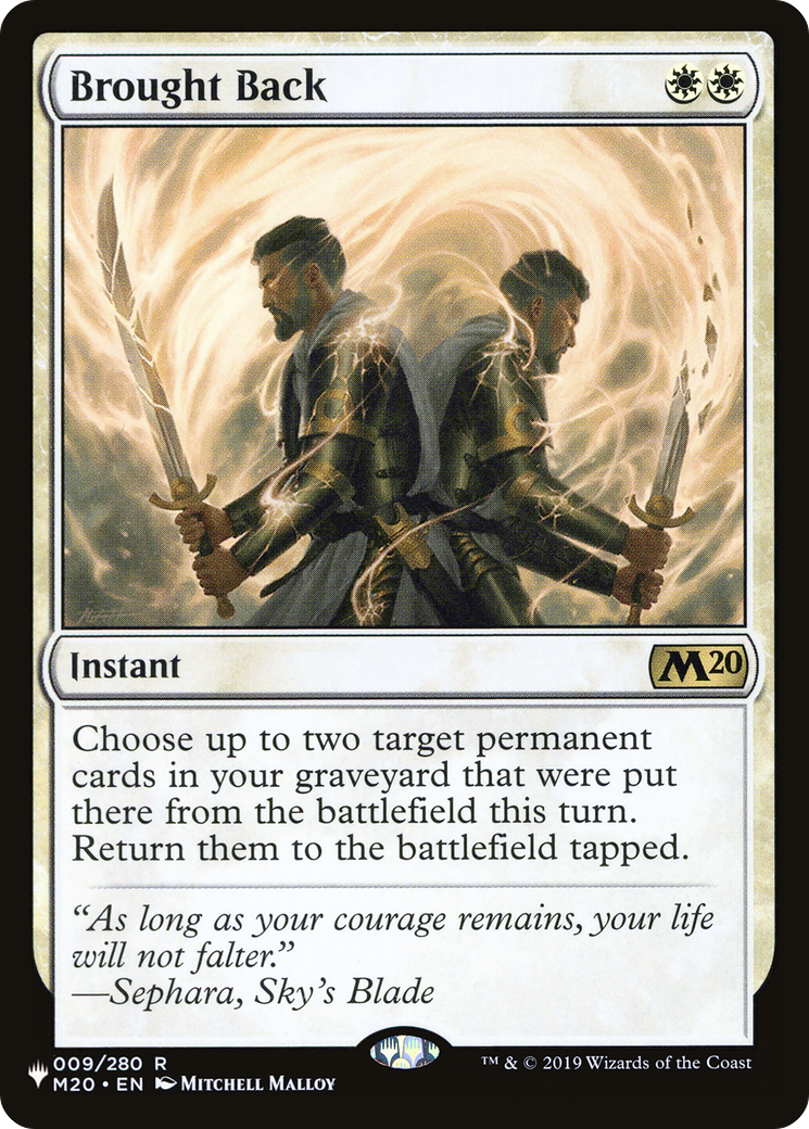 Brought Back [The List] | The Time Vault CA