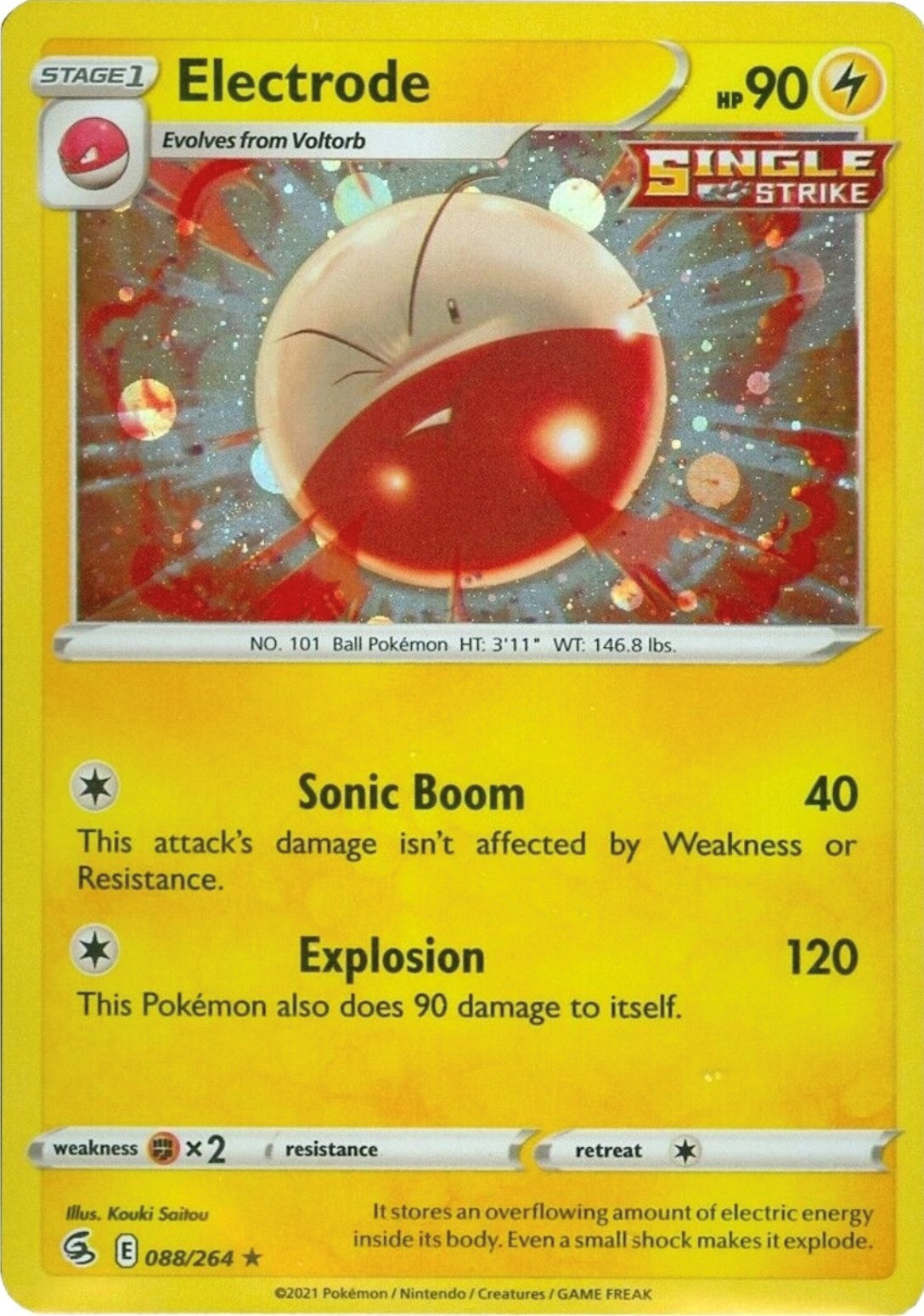 Electrode (088/264) (Cosmos Holo) [Sword & Shield: Fusion Strike] | The Time Vault CA