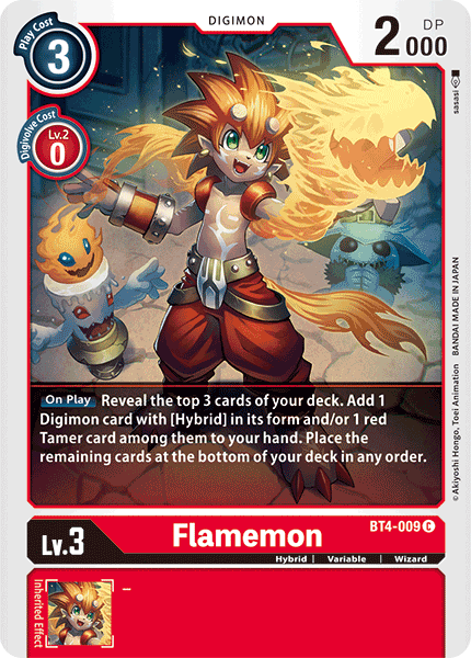 Flamemon [BT4-009] [Great Legend] | The Time Vault CA