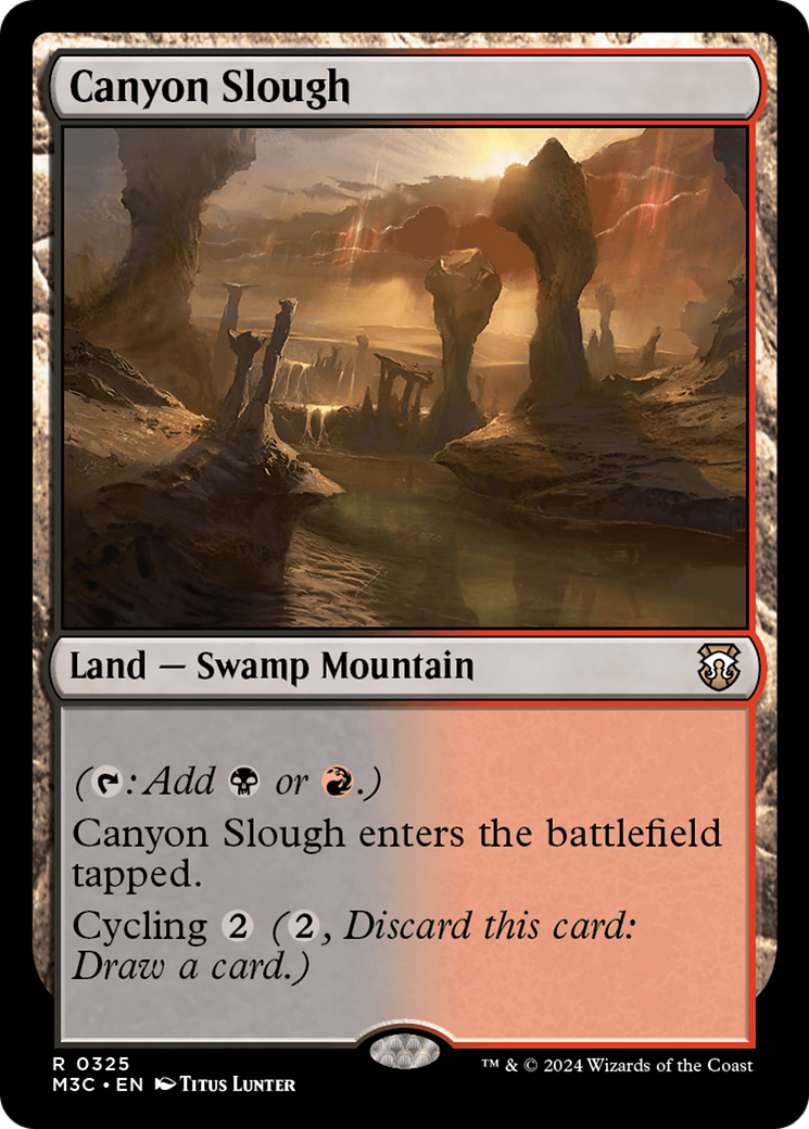 Canyon Slough (Ripple Foil) [Modern Horizons 3 Commander] | The Time Vault CA