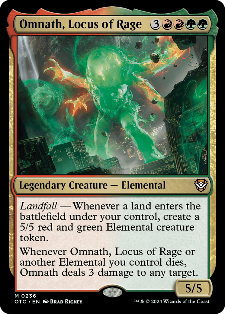 Omnath, Locus of Rage [Outlaws of Thunder Junction Commander] | The Time Vault CA