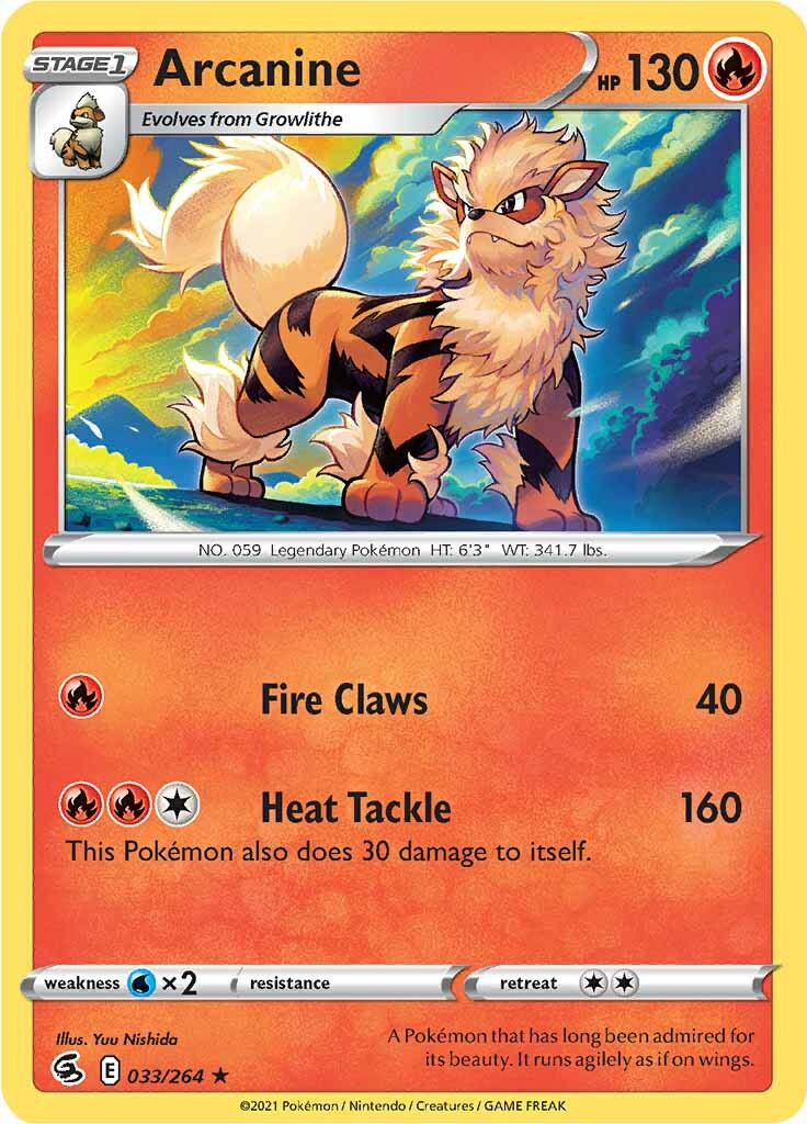 Arcanine (033/264) [Sword & Shield: Fusion Strike] | The Time Vault CA