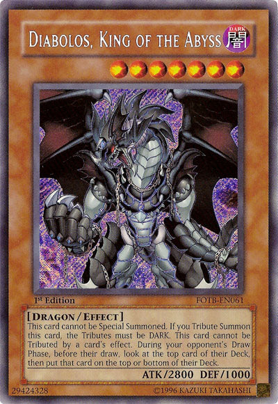 Diabolos, King of the Abyss [FOTB-EN061] Secret Rare | The Time Vault CA