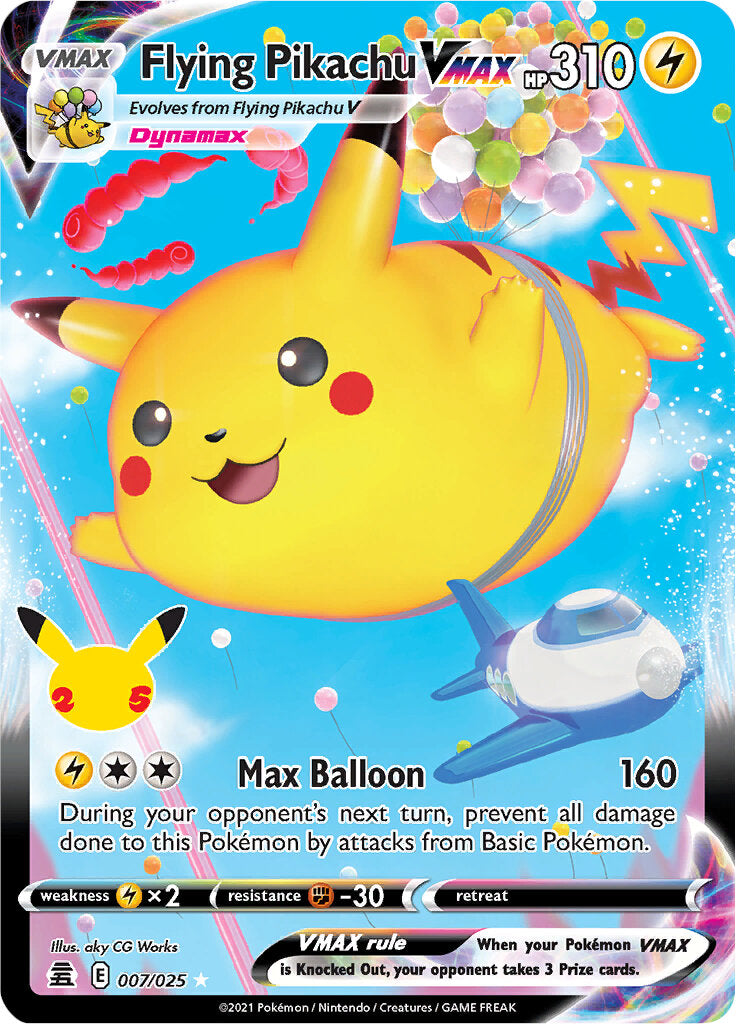 Flying Pikachu VMAX (007/025) [Celebrations: 25th Anniversary] | The Time Vault CA