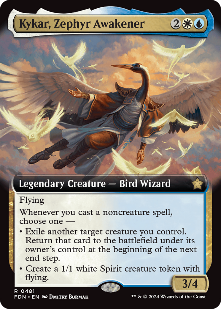 Kykar, Zephyr Awakener (Extended Art) [Foundations] | The Time Vault CA