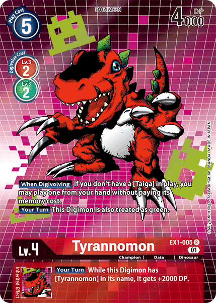 Tyrannomon [EX1-005] (Alternate Art) [Classic Collection] | The Time Vault CA