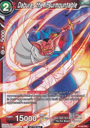 Dabura, the Insurmountable (Power Booster: World Martial Arts Tournament) (P-145) [Promotion Cards] | The Time Vault CA