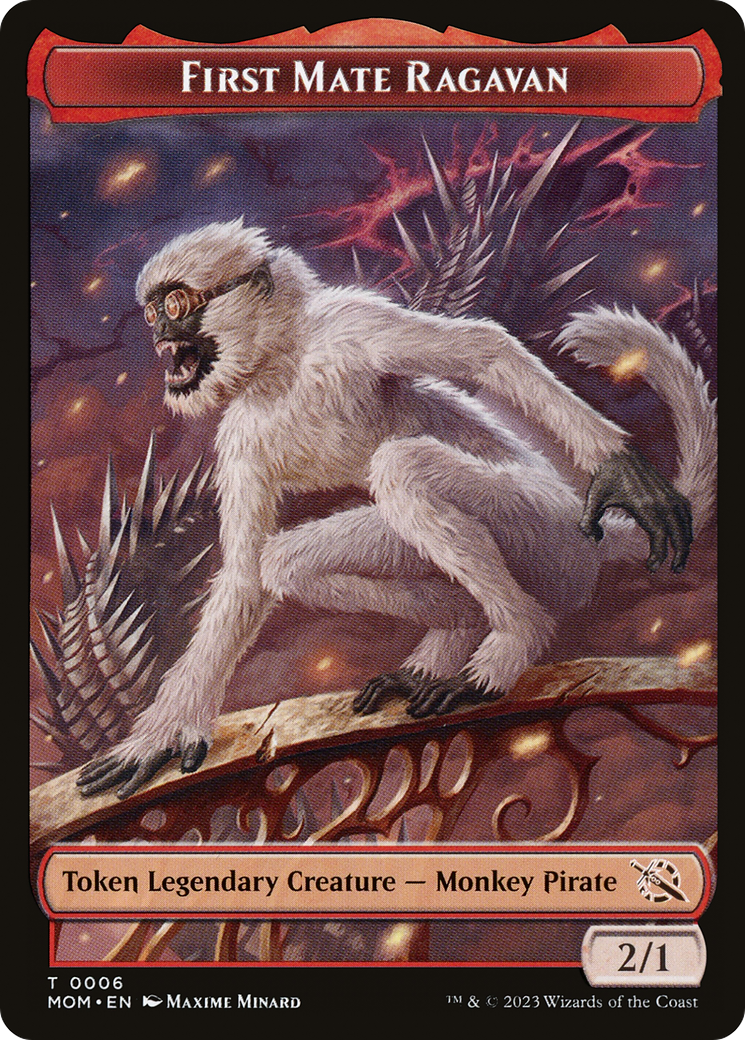 First Mate Ragavan // Teferi's Talent Emblem Double-Sided Token [March of the Machine Commander Tokens] | The Time Vault CA